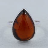 925 Sterling Silver Hessonite Ring