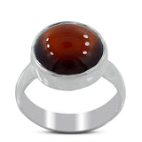 925 Sterling Silver Hessonite Ring