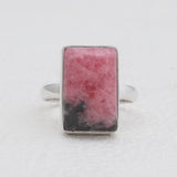 925 Sterling Silver Rhodonite Rings