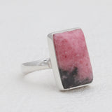 925 Sterling Silver Rhodonite Rings