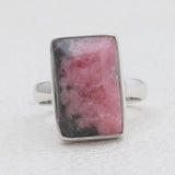 925 Sterling Silver Rhodonite Rings