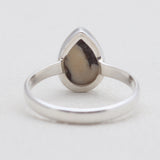 Natural Peanut Wood Jasper Silver Rings