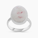Pink Thulite Silver Rings