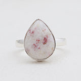 Natural Peanut Wood Jasper Silver Rings