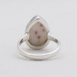 Natural Peanut Wood Jasper Silver Rings