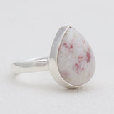Natural Peanut Wood Jasper Silver Rings