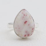 Natural Peanut Wood Jasper Silver Rings