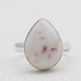 Natural Peanut Wood Jasper Silver Rings