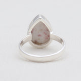 Natural Peanut Wood Jasper Silver Rings