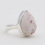 Natural Peanut Wood Jasper Silver Rings
