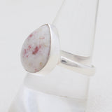 Natural Peanut Wood Jasper Silver Rings