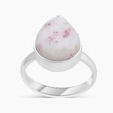 Natural Peanut Wood Jasper Silver Rings
