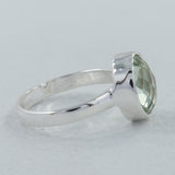 925 Silver Green Amethyst Ring