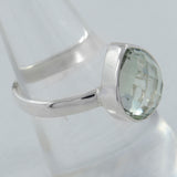 925 Silver Green Amethyst Ring