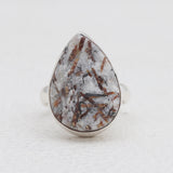 Raw Astrophyllite Gemstone Silver Rings