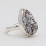 Raw Astrophyllite Gemstone Silver Rings