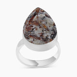 Raw Astrophyllite Gemstone Silver Rings