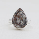 Raw Astrophyllite Gemstone Silver Rings