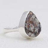 Raw Astrophyllite Gemstone Silver Rings