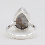 Raw Astrophyllite Gemstone Silver Rings