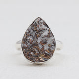 Raw Astrophyllite Gemstone Silver Rings