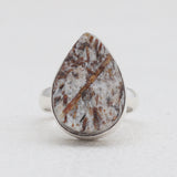 Raw Astrophyllite Gemstone Silver Rings