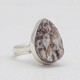 Raw Astrophyllite Gemstone Silver Rings