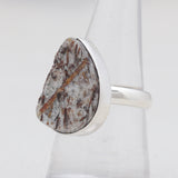 Raw Astrophyllite Gemstone Silver Rings