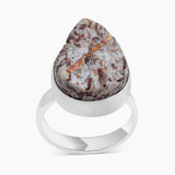 Raw Astrophyllite Gemstone Silver Rings