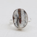 Raw Astrophyllite Gemstone Silver Rings