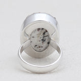 Raw Astrophyllite Gemstone Silver Rings