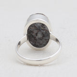 Raw Astrophyllite Gemstone Silver Rings