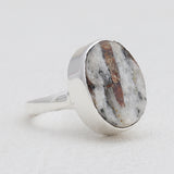 Raw Astrophyllite Gemstone Silver Rings