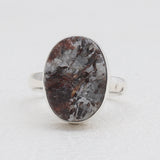 Raw Astrophyllite Gemstone Silver Rings