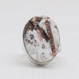 Raw Astrophyllite Gemstone Silver Rings