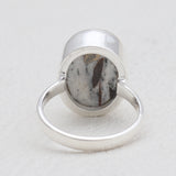 Raw Astrophyllite Gemstone Silver Rings