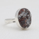 Raw Astrophyllite Gemstone Silver Rings