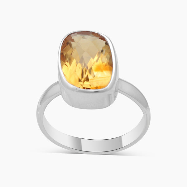 925 Sterling Silver Citrine Rings