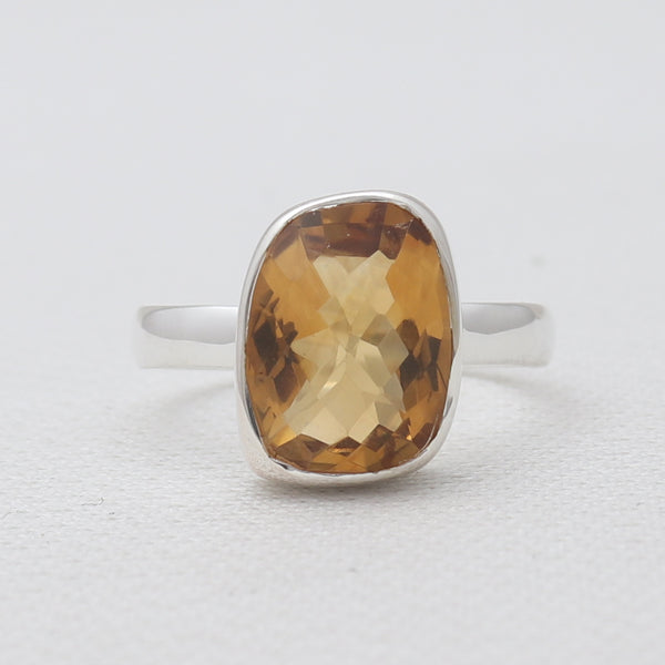 925 Sterling Silver Citrine Ring