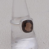925 Sterling  Silver Smoky Quartz Rings