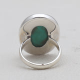 925 Sterling Silver Green Malachite Rings