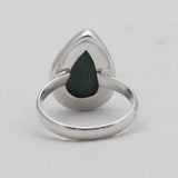 925 Sterling Silver Green Malachite Rings