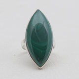 925 Sterling Silver Green Malachite Rings