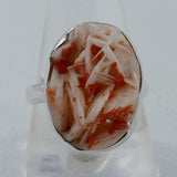 925 Silver Vanadinite Druse Ring