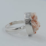 925 Silver Vanadinite Druse Ring