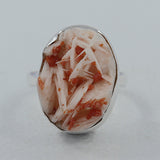 925 Silver Vanadinite Druse Ring
