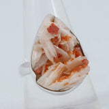 925 Silver Vanadinite Druse Ring