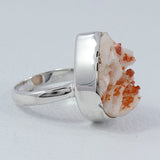 925 Silver Vanadinite Druse Ring