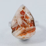 925 Silver Vanadinite Druse Ring