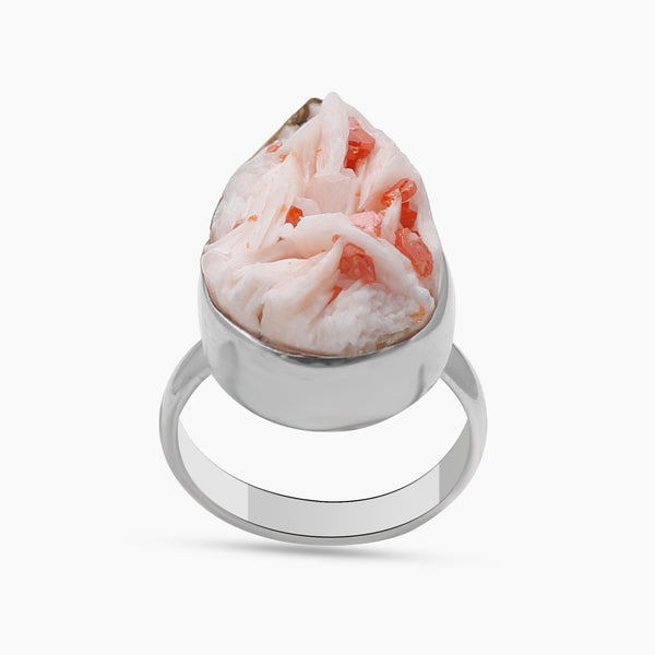 925 Silver Vanadinite Druse Rings